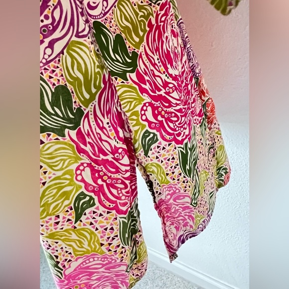 Brooks Brothers Liberty Arts Print and Green Floral Print Tunic Size Medium - Picture 6 of 12